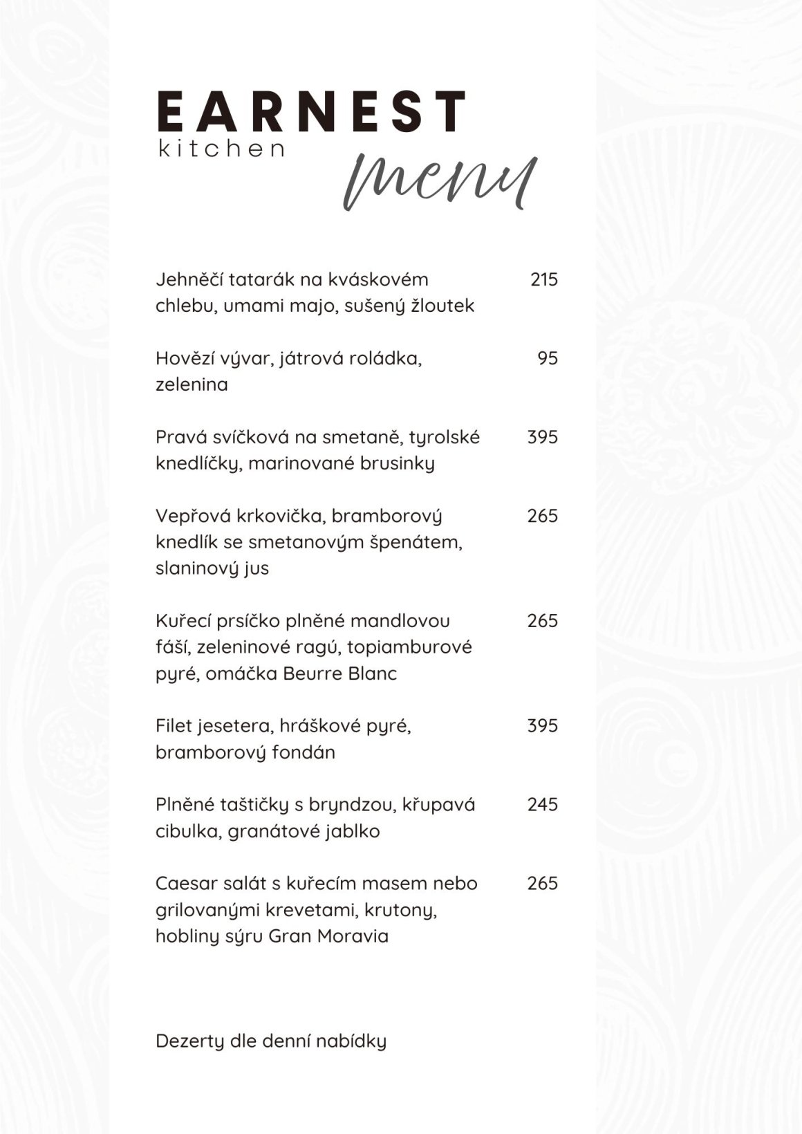 Restaurace otevřena ve zkušebním provozu